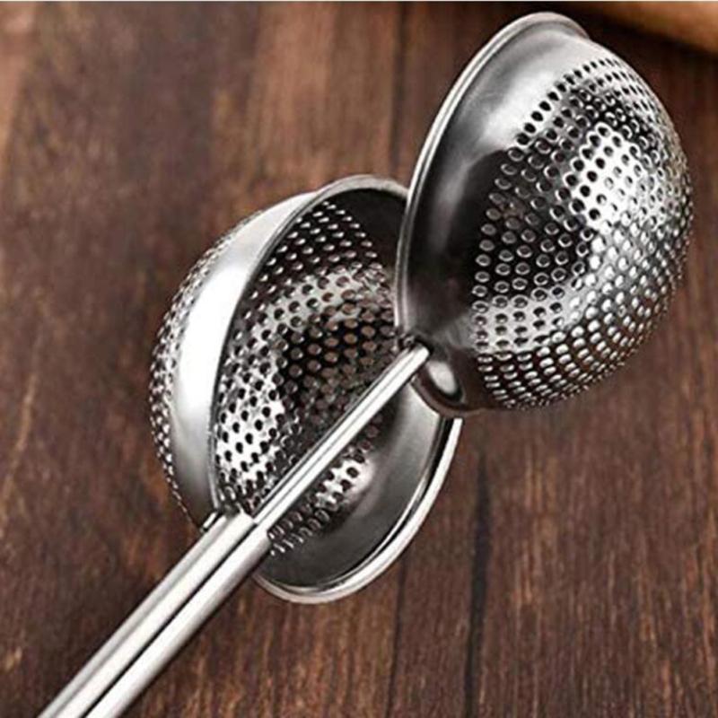 Чайник из пищевой нержавеющей стали, ситечко для чая, выдвижной сферический сетчатый фильтр для заварки чая,