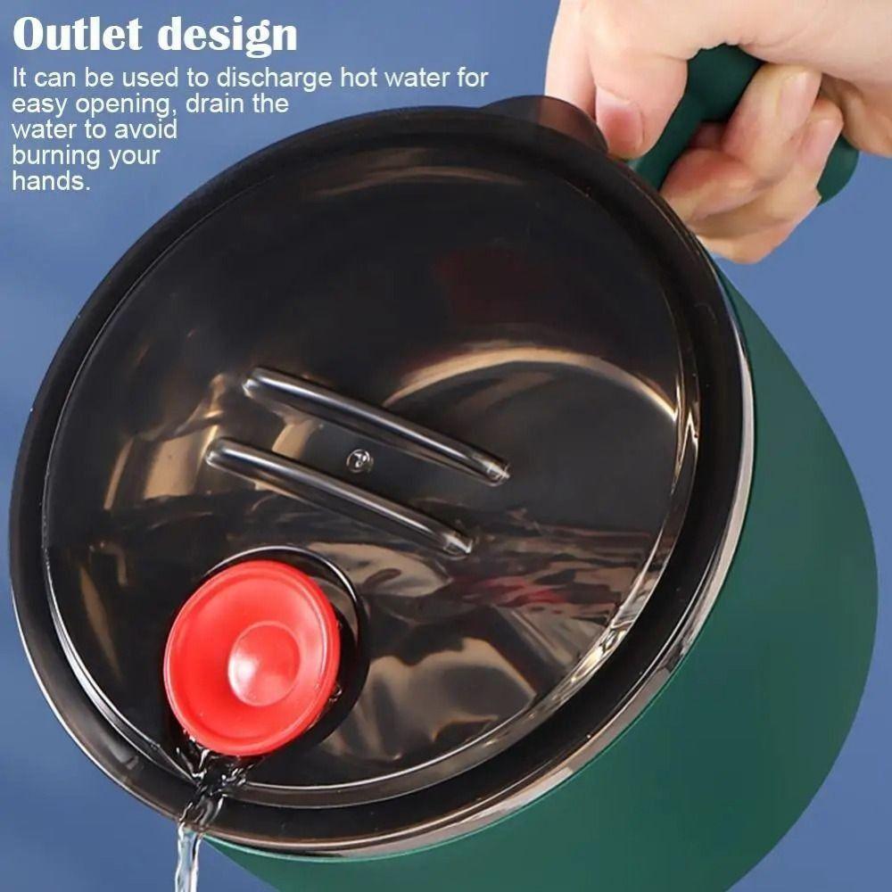 Stainless Steel Ramen Bowl Draining Instant Noodle Bowl Portable Bento Box