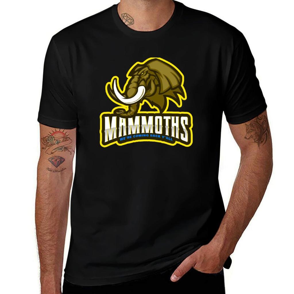 Mammoths We're Coming Back Y'all T-Shirt Labor Work Casual T-Shirt