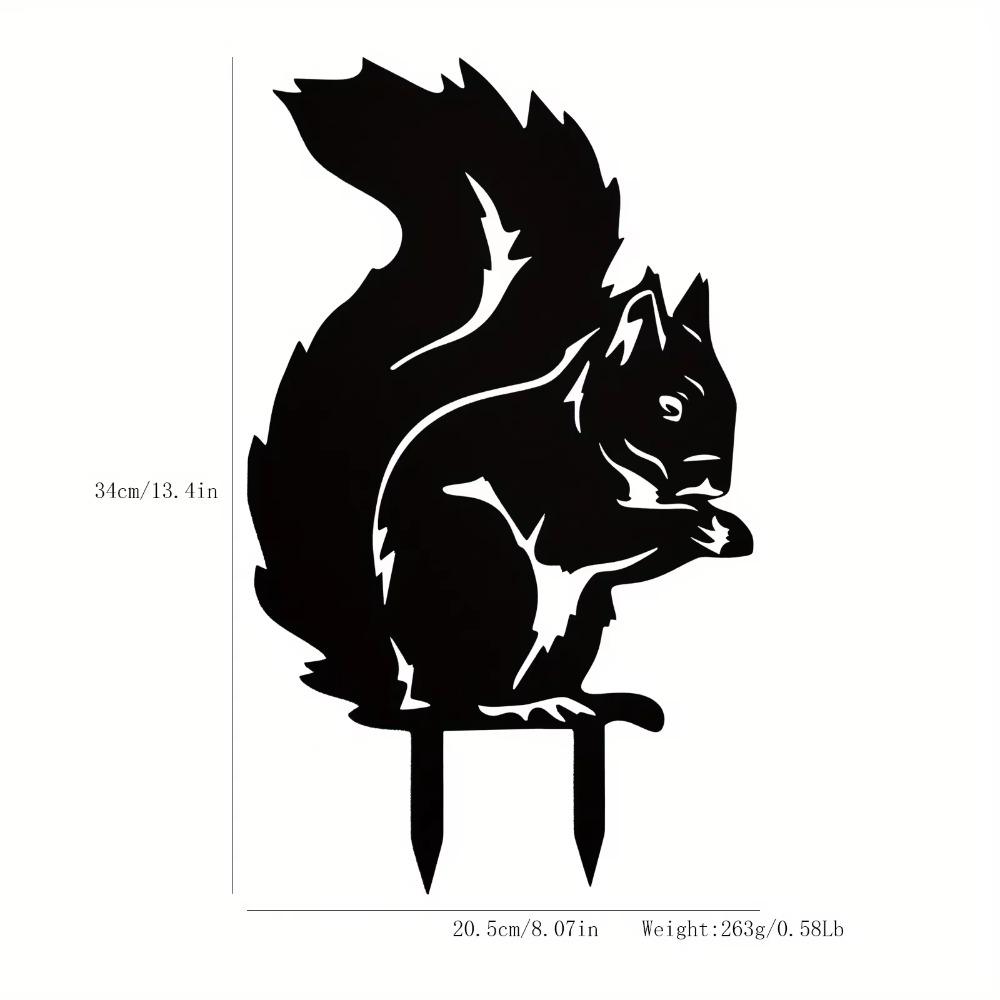 Белка Металлический Садовый Столб Украшения Очаровательное Животное Искусство Для Дворов и Изгородей, Стильные Украшения Для Земли и Садовые Колышки
