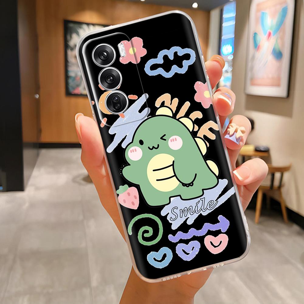 Чехол для Oppo Reno 12 Pro Чехол Мягкий ТПУ Прозрачная Крышка Милые Расписные Силиконовые Чехлы Для Oppo Reno12 12Pro 5G Защита Телефон Coque