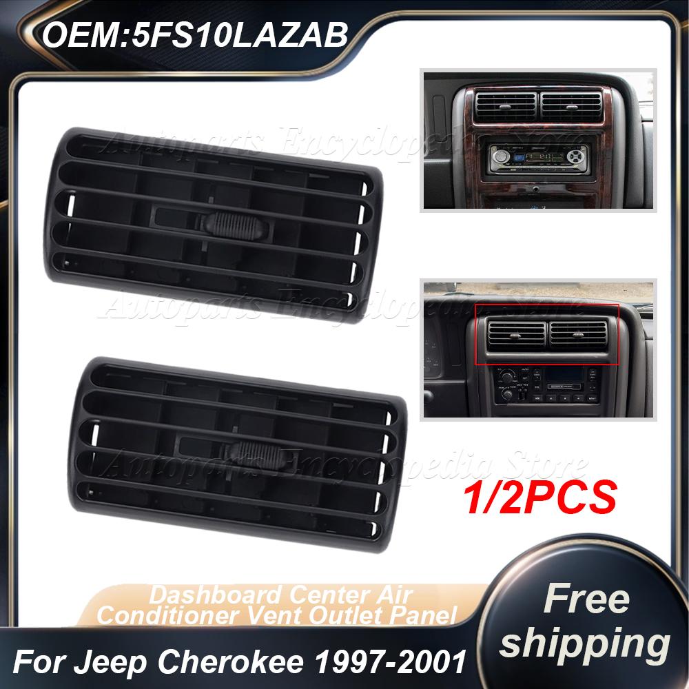 For Jeep Cherokee 1997-2001 For Wrangler TJ 1997-2006 AC Grille 5FS10LAZAB Dashboard Center Air Conditioner Vent Outlet Panel