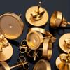 10pcs 2pcs Stainless Steel Round Blank Post Studs Base Pins Earrings Base Settings DIY Jewelry Findings Supplies Bulk Wholesale