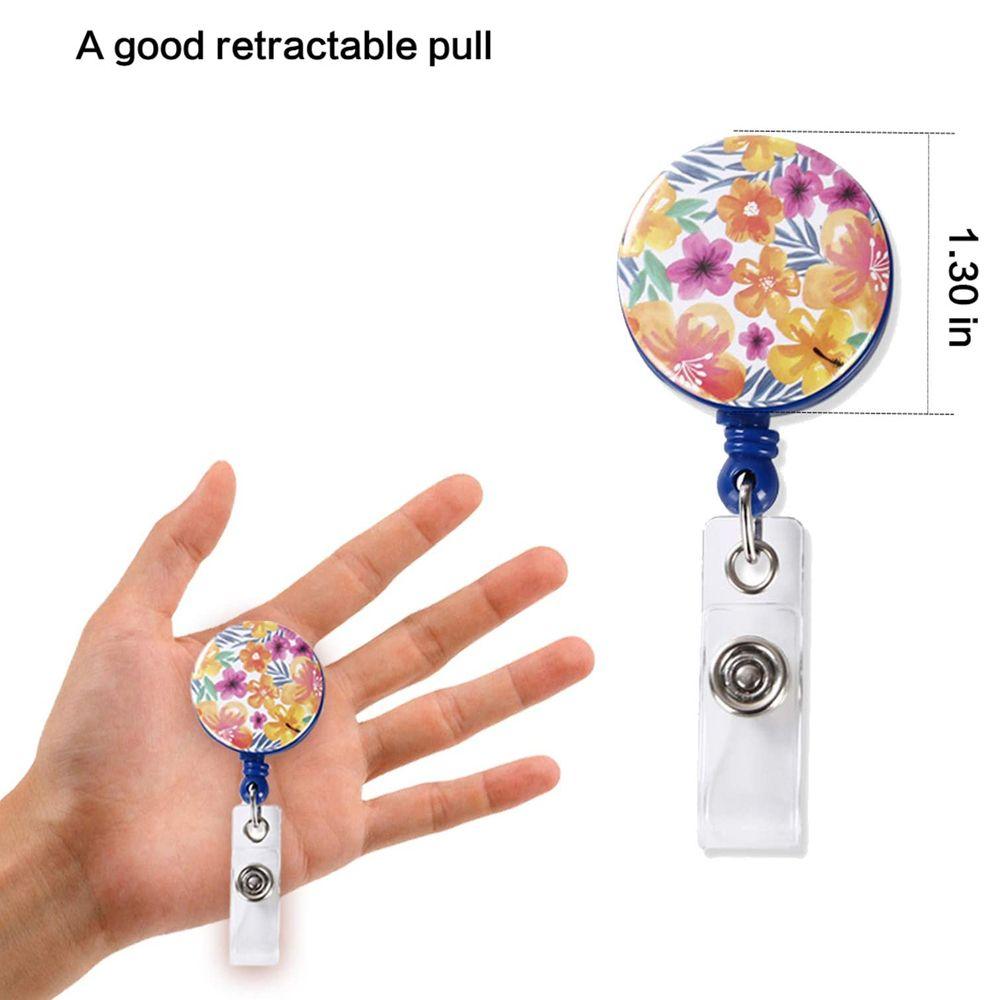 Work Card Clips Name Card Decorative Employee Name Badge Reel Retractable Badge Holder Nursing