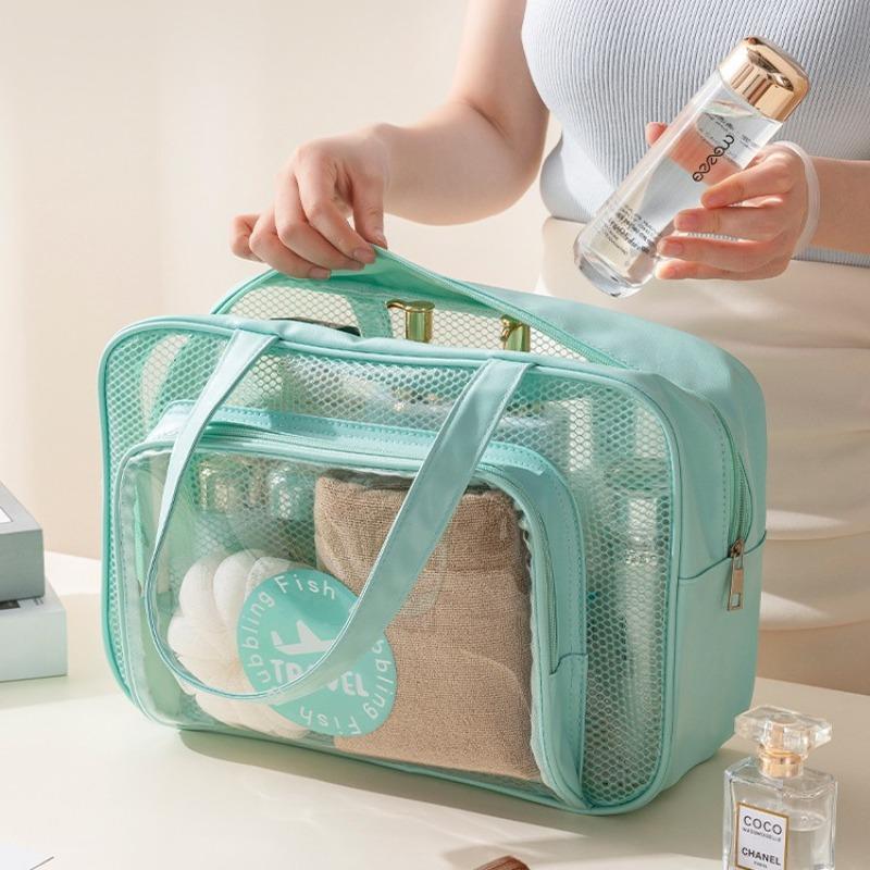 Cosmetic Bag Large Capacity Wet and Dry Separation Waterproof Swimming Bag Portable Beach Bag Fitness Swimming Wash Bag