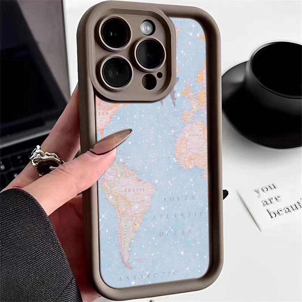 LZ24 Карта траектории самолета искусство силиконовый чехол для телефона Infinix Smart9 Hot 40i Tecno Camon20 Moto G22 G30 OnePlus Google Pixel9 противоударный задний чехол