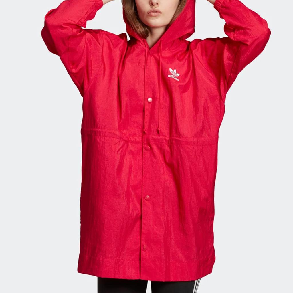 Adidas Originals Jackets Women's Red Hooded Moderate Other (Unisex) Jackets EC1880