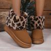 Мода Модные зимние сапоги Leoaprd Fur для женщин из искусственной замши с хлопковой подкладкой на платформе женские зимние нескользящие толстые плюшевые ботильоны