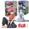 10 см В наличии Ranma 1/2 Тэндо Аканэ Ранма ПВХ Аниме Фигурка Периферия Каваи Сидящие Игрушки Настольное Украшение для Автомобиля Модель Подарки