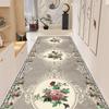 European Home Hallway Carpet Flower Decoration Corridor Runner Carpets Living Room Light Luxury Floor Mat Room Doorway Long Rug
