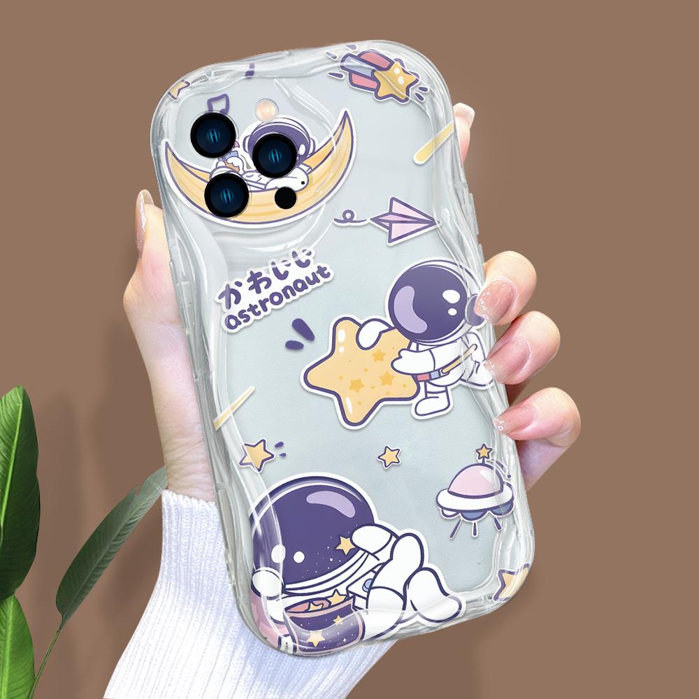 Мультяшный узор кремовая текстура чехол волнистый край мягкий силиконовый чехол для телефона чехол для iPhone Samsung Huawei Honor Xiaomi Redmi Infinix Tecno