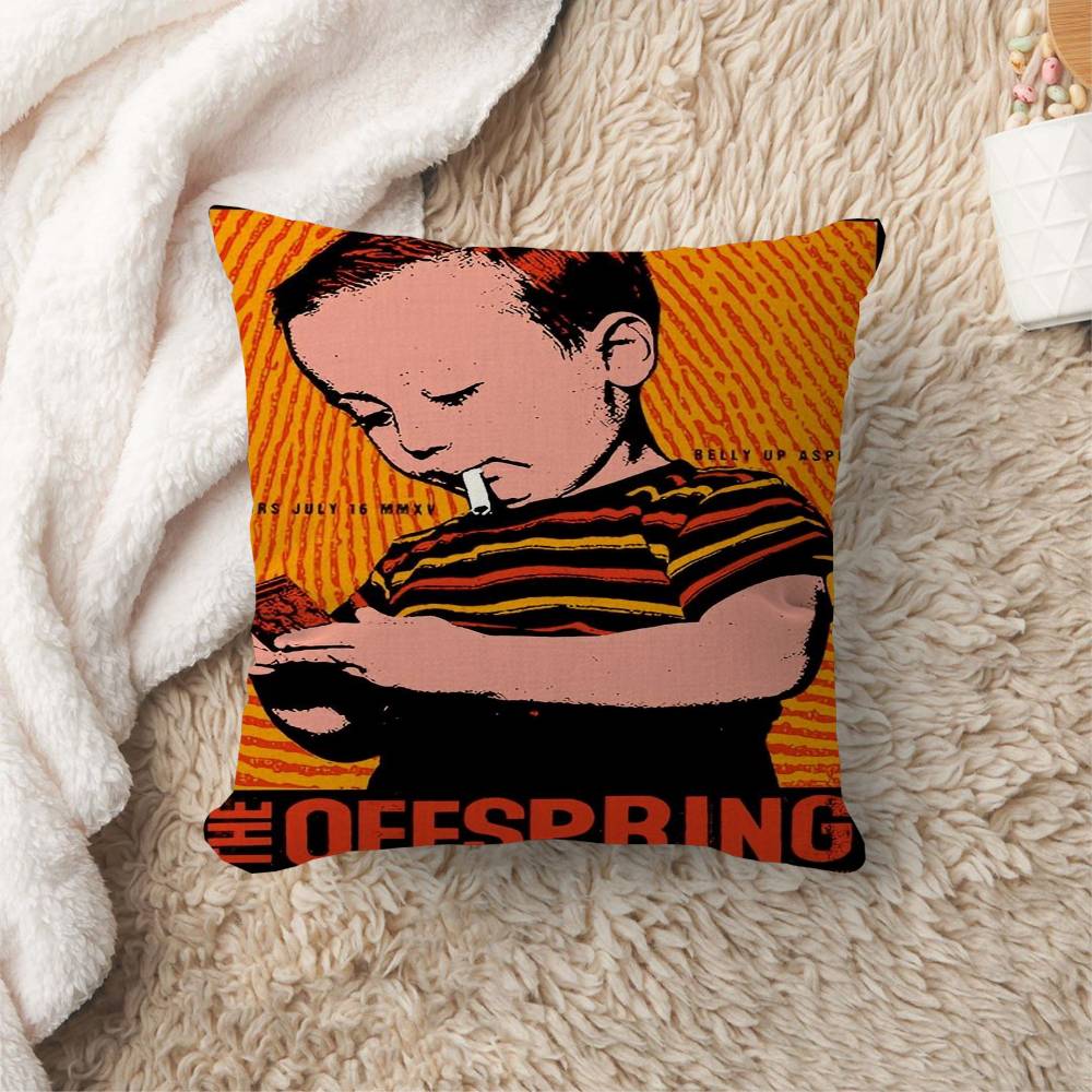 Pop Punk Band T-The O-Offsprings Cushion Cover Polyester Sofa Cushions Decorative Throw Pillows Home Decoration Pillowcover
