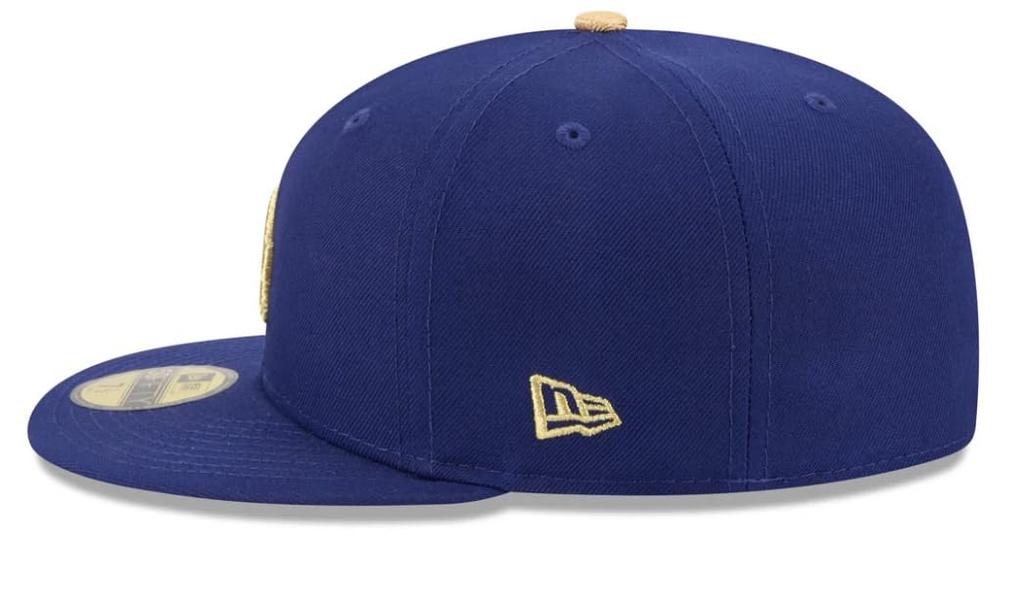 Памятная бейсболка чемпиона мира Los Angeles Dodgers 59FIFTY, золотая/королевская, размер 7 3/4 [Предмет]