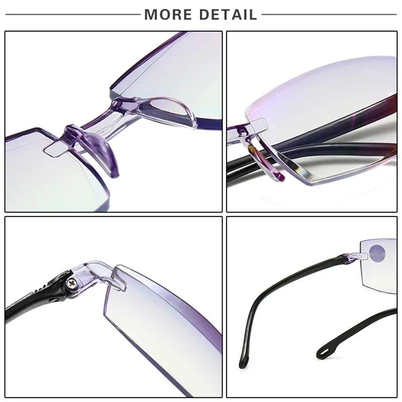 New Reading Glasses Men Magnification Eyewear Presbyopic Glasses Diopter Dimond Cutting +1.0 To +4.0 Blue Light Glasses