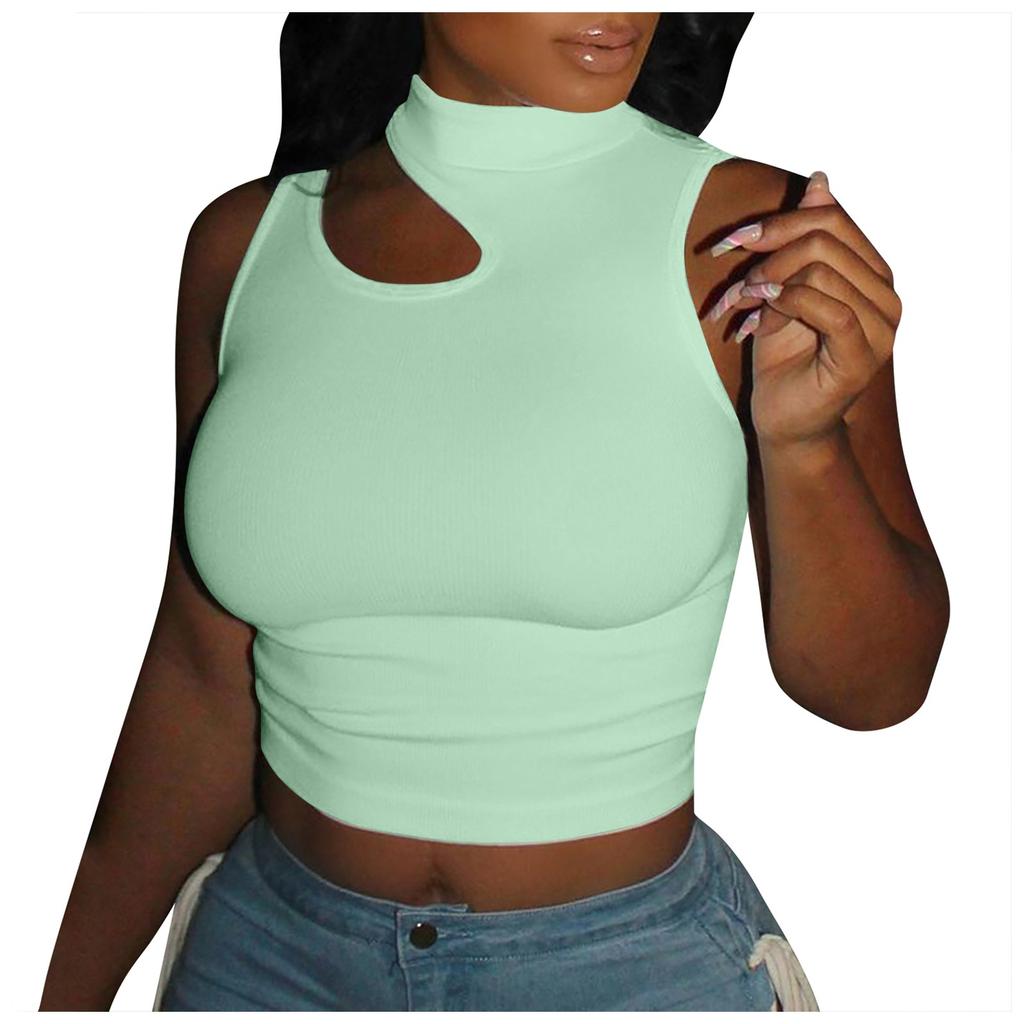 Women's Fashion Cocktail Hot Girl Tight High Waist Short Vest Top