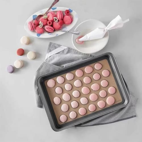 CandyKiki Washable and Reusable Macaron Sheet, Thick Silpat, Heat-Resistant, Oven/Microwave Safe, Silicone Mat, Baking Sheet, Dumarl Baking Mat, Cooki