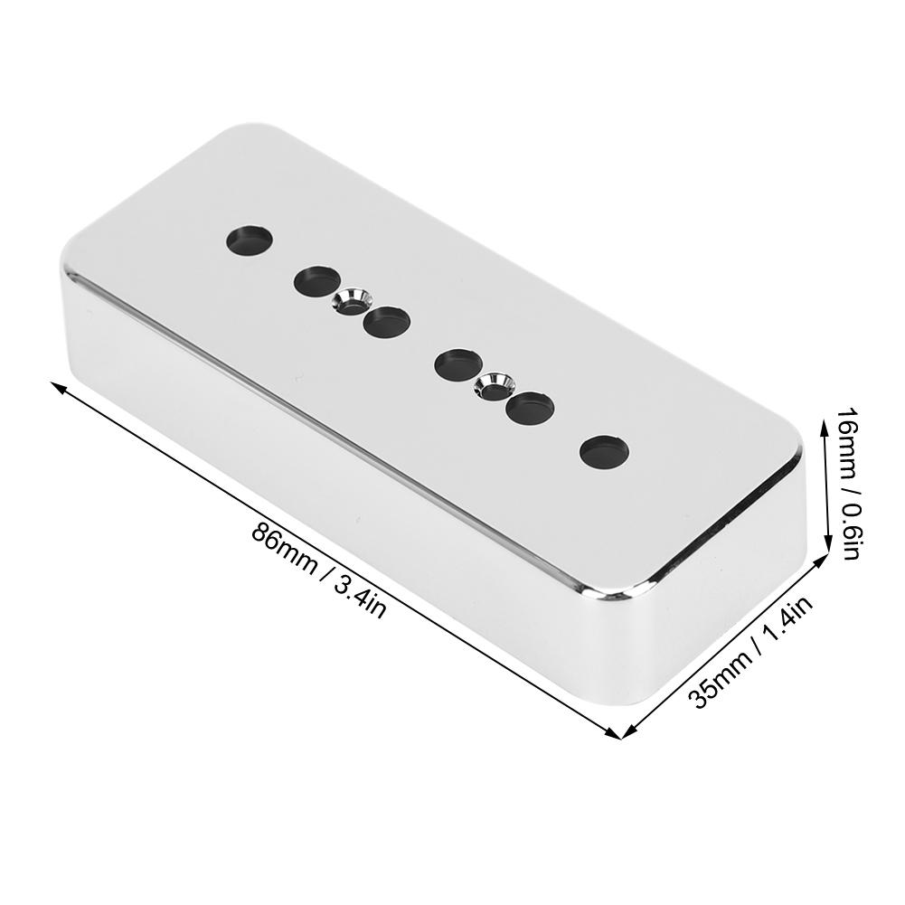 2Pcs Pickup Cover High Quality Silver Chrome Plating ABS Musical Instrument Accessories