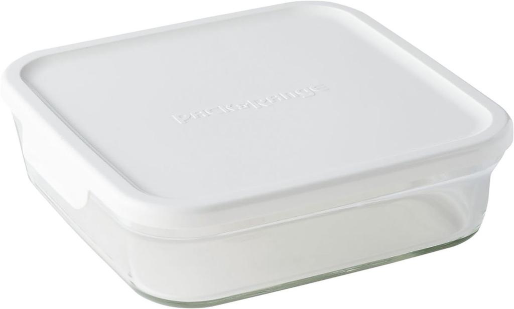 Контейнер для хранения Iwaki, набор из 4 предметов, квадратный, для микроволновой печи, белый и