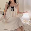 Women's Summer Nightdress: Cute, Casual, Sweet, Mid-Length Skirt Pajamas for Students and Home Wear.