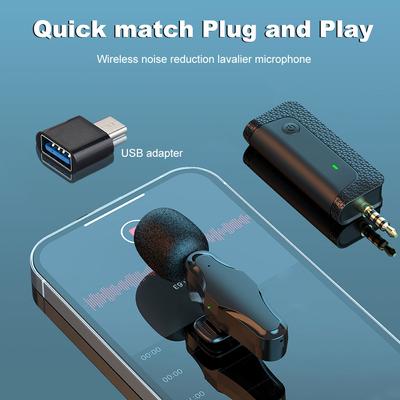 Профессиональный беспроводной петличный Bluetooth мини-микрофон для iPhone iPad Android Прямая трансляция Игровая запись Интервью Видеоблог