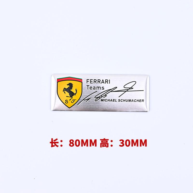 3D Aluminum Auto Badge Sticker Body Trunk Window Decoration Decal For Ferrari Farah Donkey Emblem Car Modification Accessories TG7
