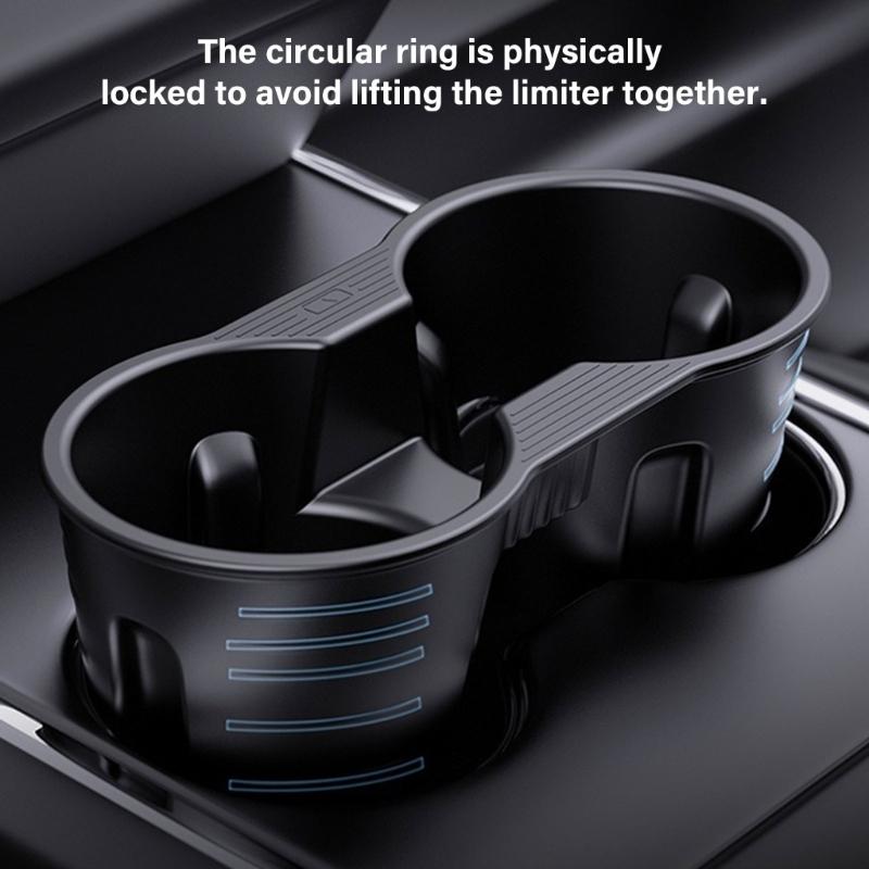 Central Control Cup Holder Fit Together Stable Storage Limiter Arrangement Fixed Beverage For Tesla Model 3/Y