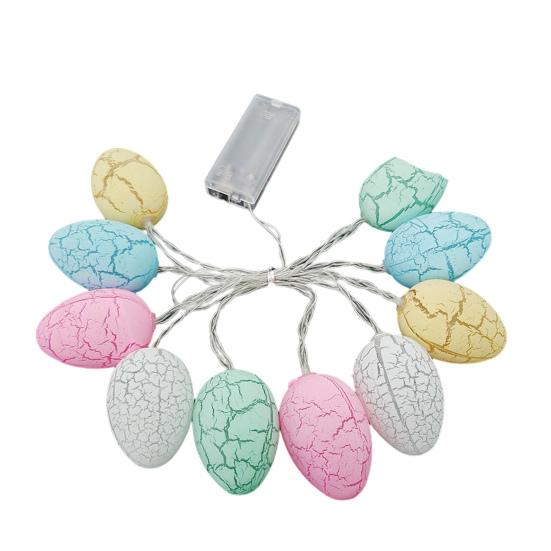 Лампа в виде пасхального яйца, креативная работа от батареи, функция «всегда включено», без мерцания, удлиненная гирлянда для морковного яйца, светодиодные пасхальные украшения, товары для вечеринок