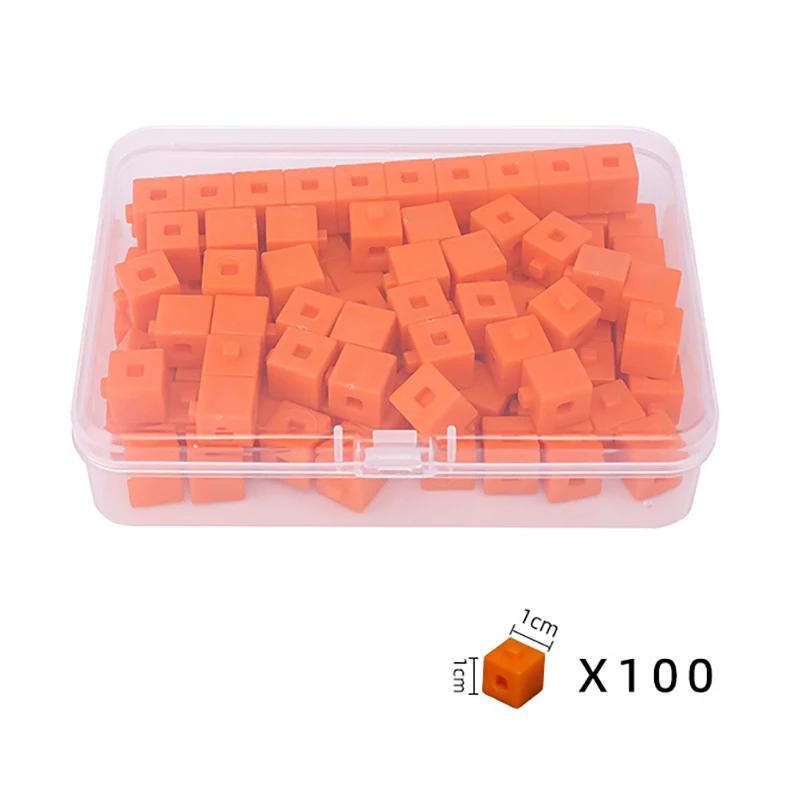 Linking Cubes Montessori Math Toys Number Blocks Learning Decimal Counter Teaching Aids Sensory Educational Toy for Children