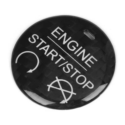 Декоративная накладка на кнопку Start-Stop из углеродного волокна для леворульных Ford Mustang 2015-2019