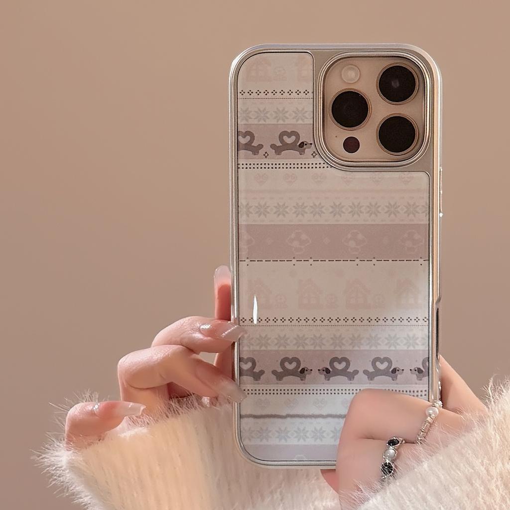 Стиль Фэр-Айл Подходит для 16 Apple 15pro Max Чехол для мобильного телефона Iphone 14 Капля клея 13 Ретро 11 Huawei