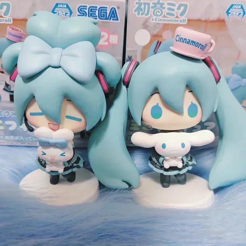 NEW Hatsune Miku Figure Cinnamoroll Figures Miku Kawaii Action Figurine Q-version Doll Model Pvc Desktop Decoration Toys Gifts