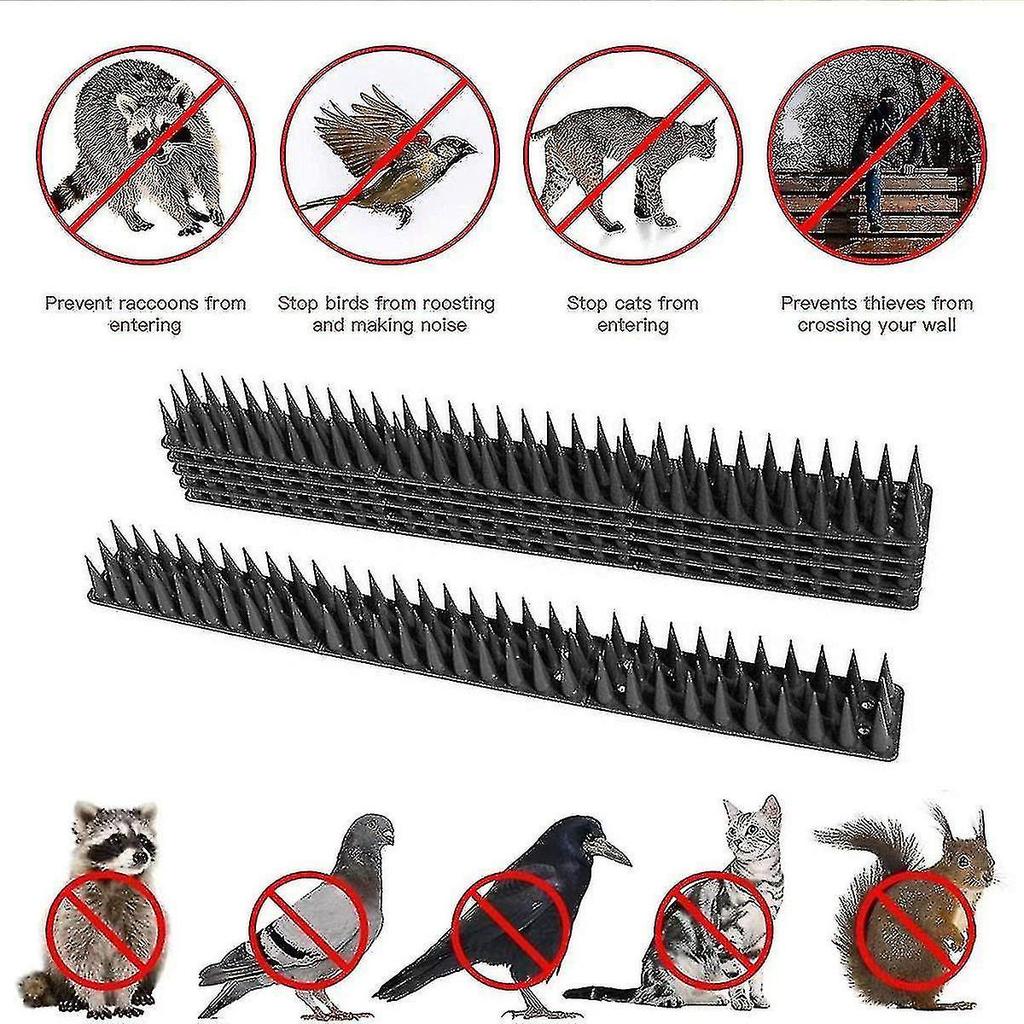 4.8 Meters Pigeon Repellent Bird Spikes Kit, Stainless Steel Bird Spikes Safe For Pigeons/birds/seagulls/sparrows, Installed By Window, Balcony Garden