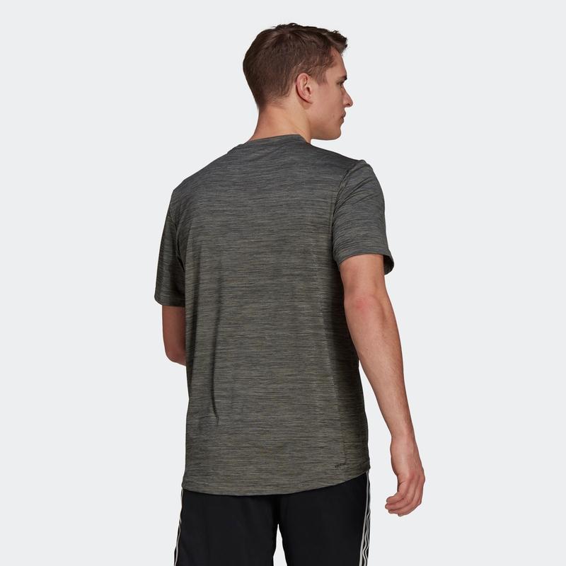 Adidas Set in Sleeve T Shirt Men's Metallic Black (Unisex) T-Shirts GM2074