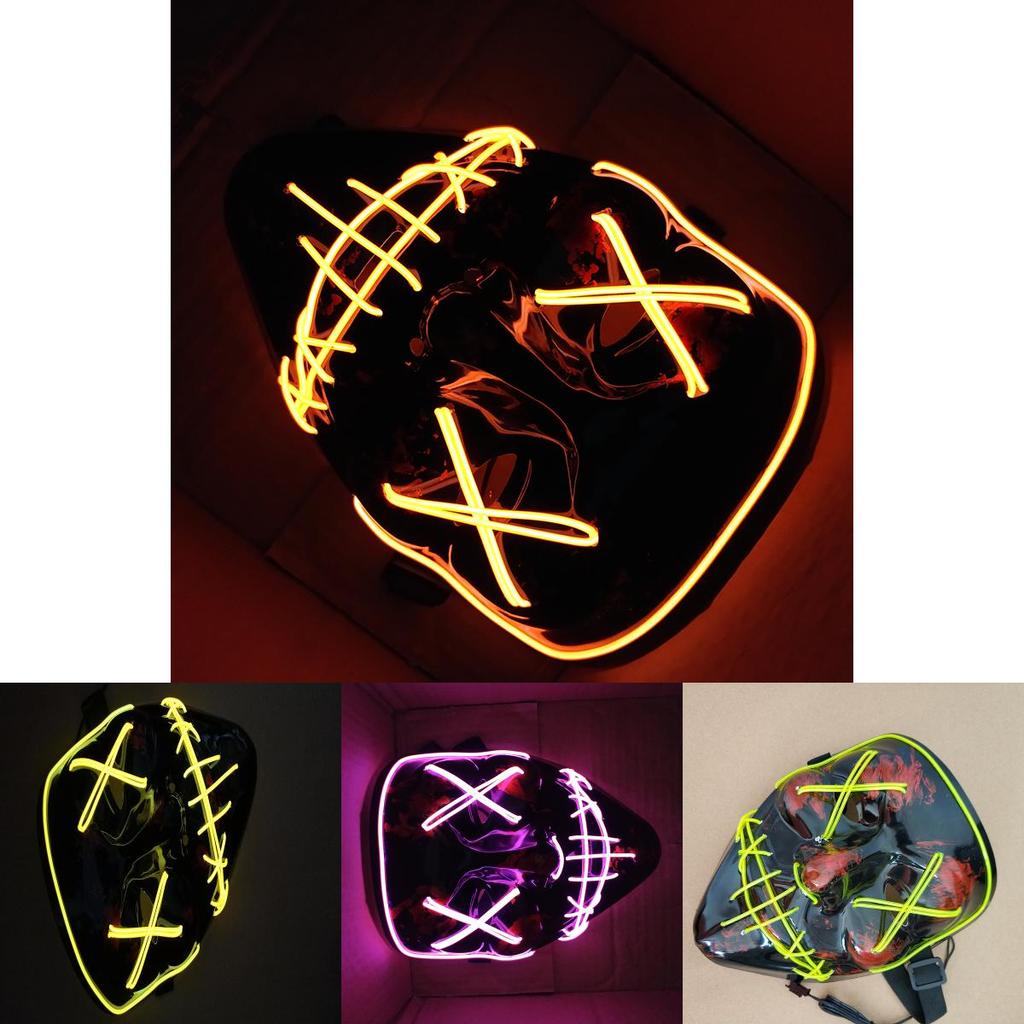 Led Light Mask Up Funny Mask The Purge Election Year Ideal For Halloween And Cosplay Events