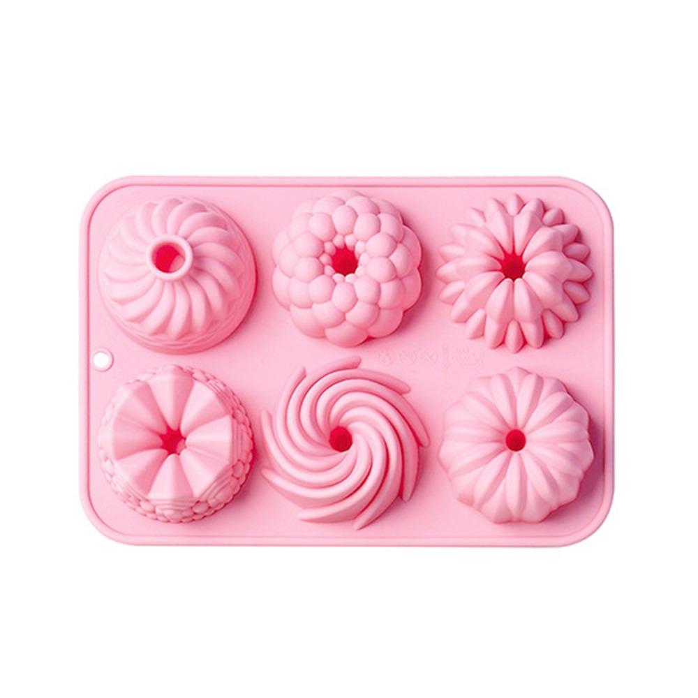 6-Cavity Mini Cake Pans Silicone Donut Baking Molds New Chocolate Mold  for Gummy Making