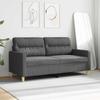 Vidaxl Sofa 2-Osobowa, Ciemnoszara, 140 Cm, Tapicerowana Tkaniną