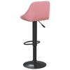 Bar Stool Set of 2 Pink Velvet