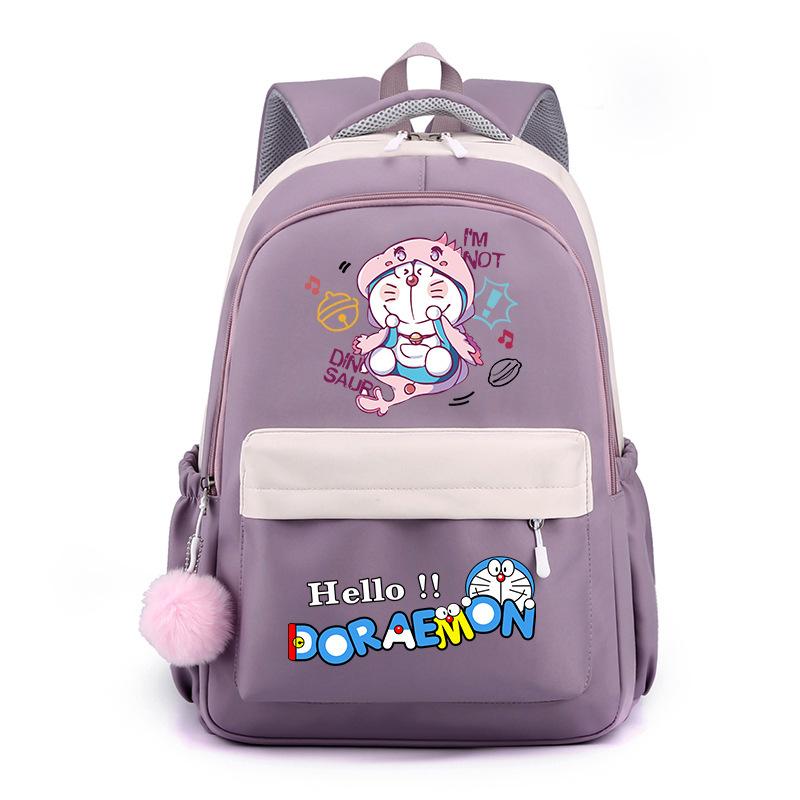 New Animation Peripheral Doraemon School Bag Backpack Cartoon Backpack Large Capacity Student School Bag Stationery