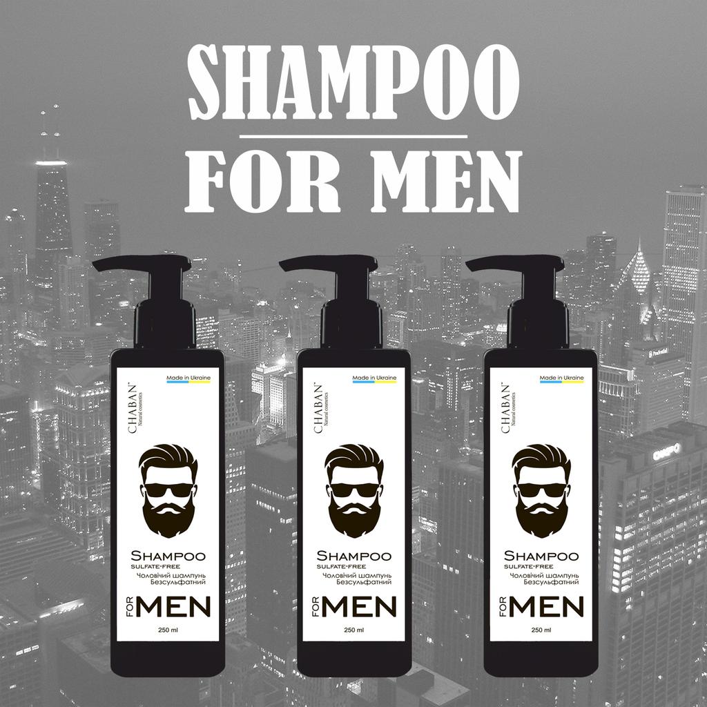Мужской натуральный шампунь для волос Chaban "For Men" 250 ml 00199
