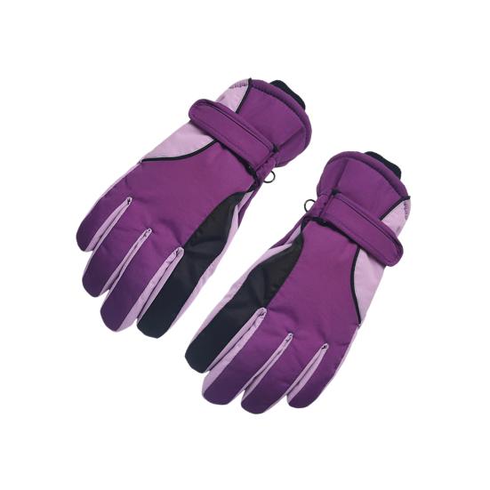 1 пара зимних лыжных перчаток с бархатной подкладкой, водонепроницаемые, унисекс, ветрозащитные, толстые, сохраняющие тепло, с нескользящей застежкой на запястье, перчатки для велоспорта и альпинизма