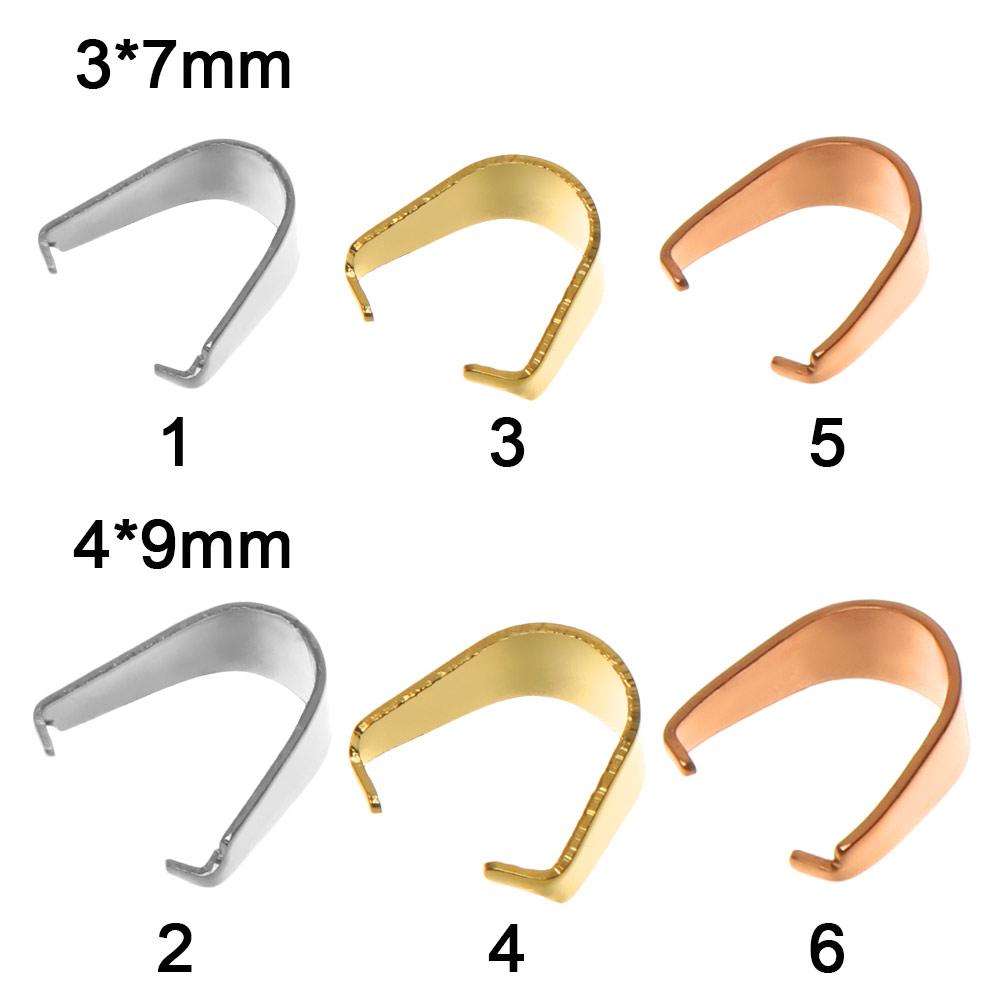 Components Pinch Bail Clasp Pendant Clips Buckle Charm Necklace Hook DIY Jewelry Connector