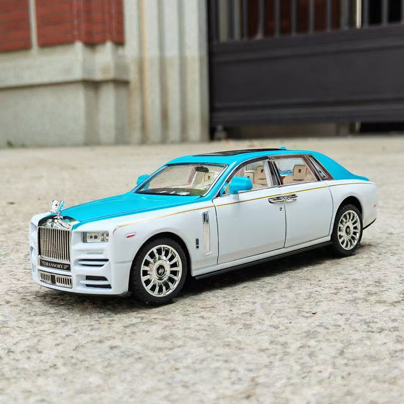 1:24 Rolls-Royce Phantom Alloy Models Car Toy Diecasts Metal Vehicles Simulation Sound Light Pull Back Function Toys Car A428