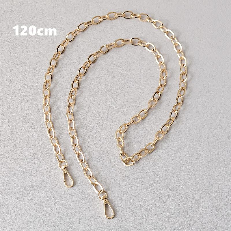 New Fashion Woman Handbag Accessory Chains Luxury Solid Gold Metal Bag Chain Strap Women Cute Clutch Shoulder Purse Accessory