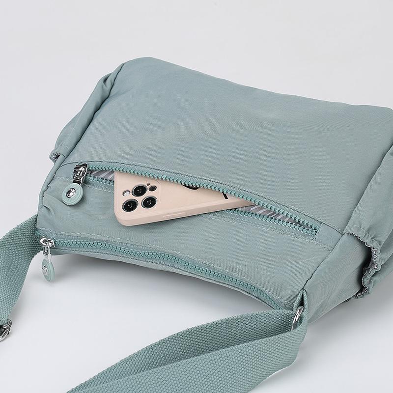 Женская сумка через плечо, нейлоновая сумка, многослойный карман, большая вместимость, сумка через плечо
