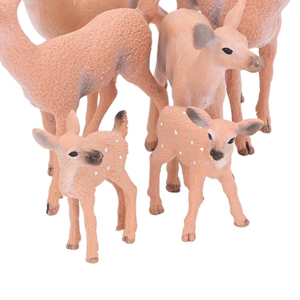 6pcs Lifelike Deer Cake Topper Topper Decoration Woodland Animal Figurines Wedding Party Decoration