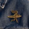 Surfing Brooch Pin, Versatile Surfer Girl Design Lapel Retro Distressed Stable Pin Compact Buckle for Suits Dresses Denim Jackets Canvas Bags