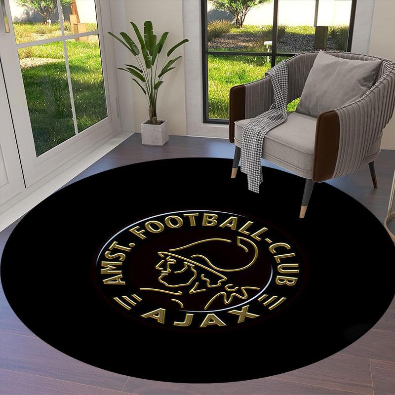 AFC Ajax Round Area Rug,Carpet Rug for Living Room Bedroom Sofa Playroom Decor,Non-slip Floor Mat