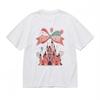 Women's Fashion Comfy Classic T-Shirt Colorful Castle Balloon Theme Printed Tee