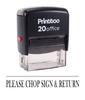 Printtoo Office Stationary PLEASE CHOP SIGN & RETURN Self Inking Rubber Stamp Custom