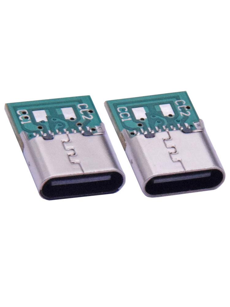 1 шт. Разъем Type-C 16-контактный гнездовой USB-C Адаптер для пайки 6 паяльных контактов